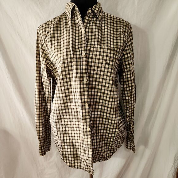 Lauren Ralph Lauren Tops - Lauren Ralph Lauren L 100% Cotton Plaid Lightweight Button Down Shirt Fall Color